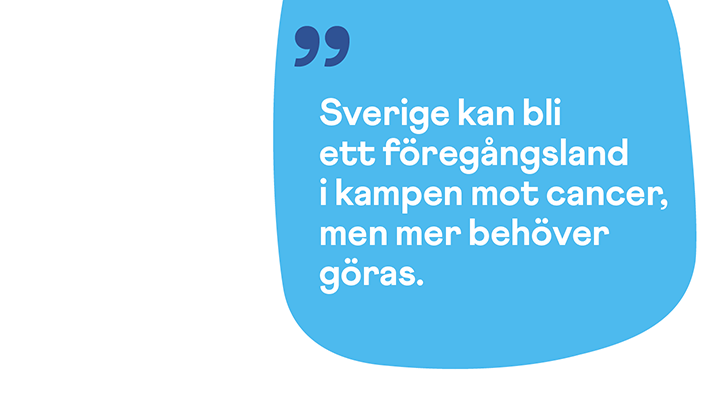 En blå figur med text i