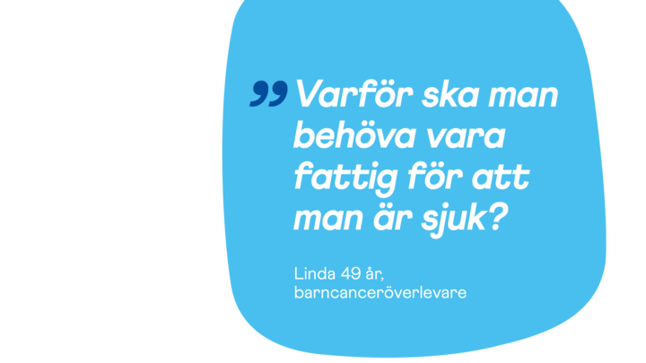 Illustrerad blå ruta med citat