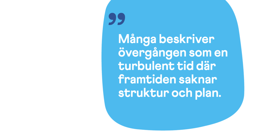 Illustrerad blå ruta med citat