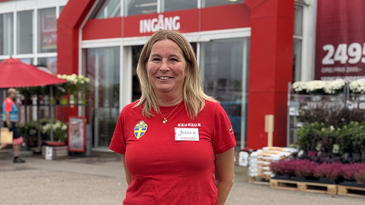 Jessica Jansson, servicechef p&aring; Bauhaus i Hyllinge 