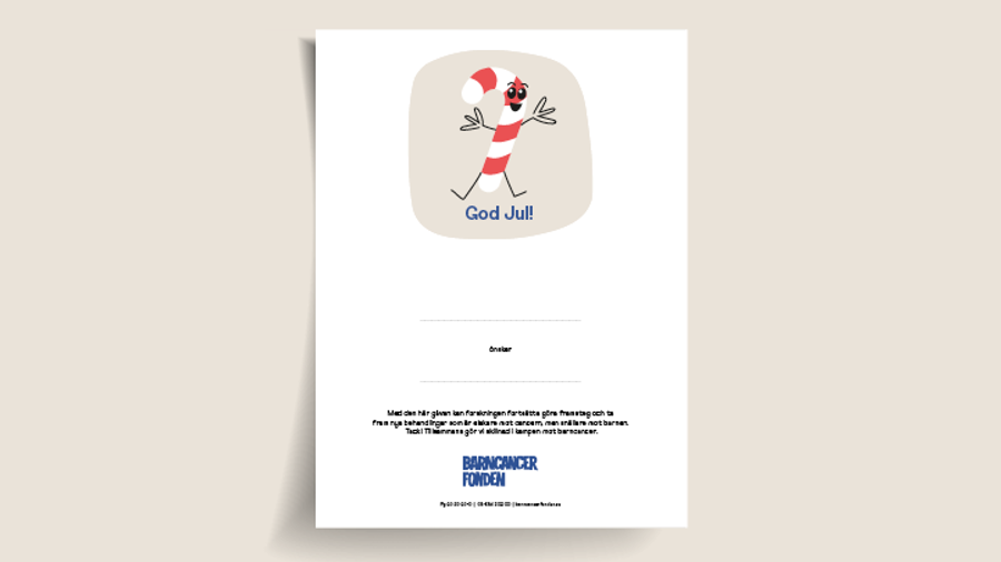 Gåvobevis: God jul-polkagris