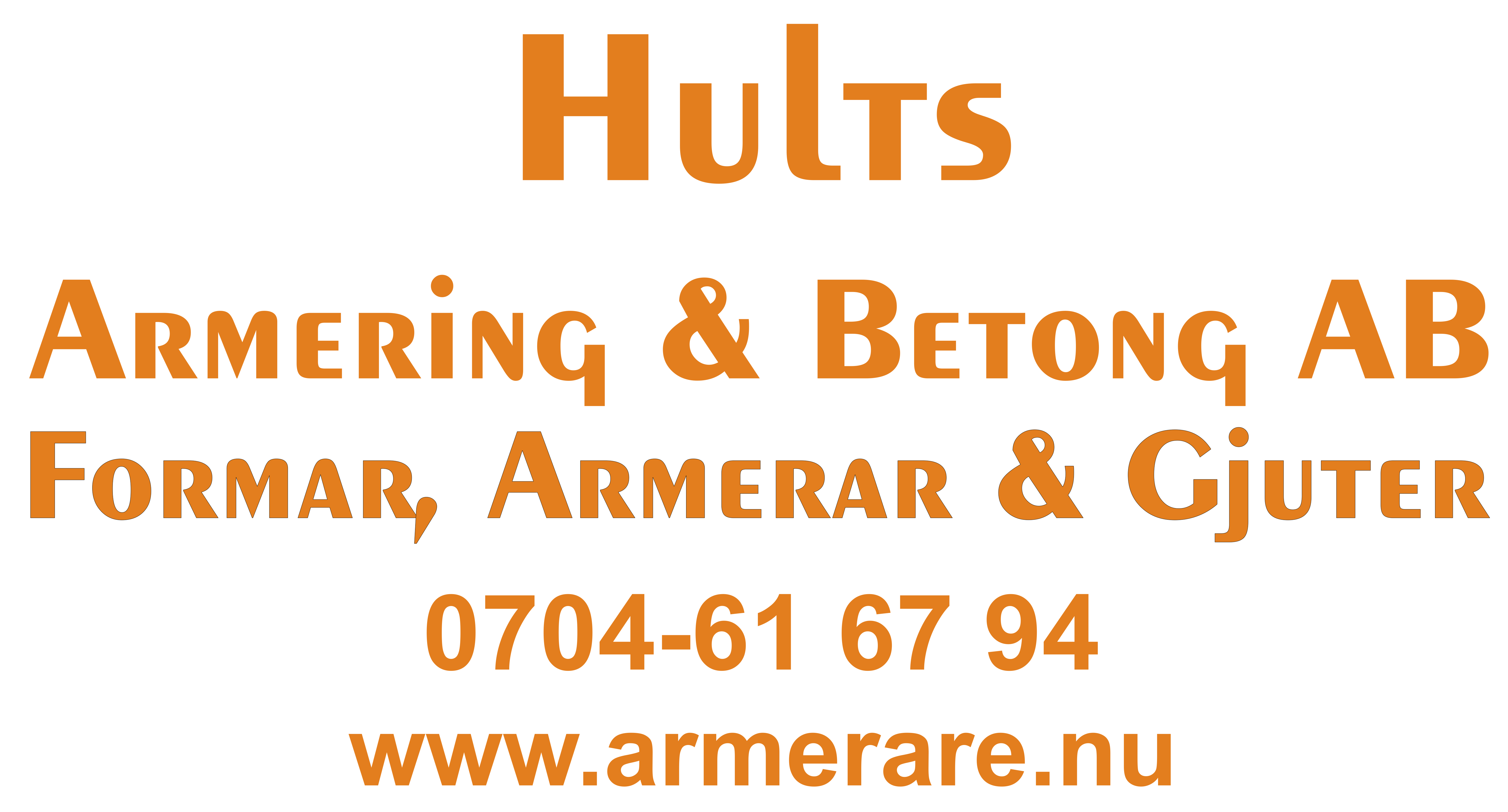 logotyp Hult’s Armering & Betong AB